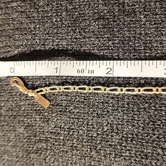 Monet Gold Tone Chain Bracelet 7.5 " - Picture 2 of 6